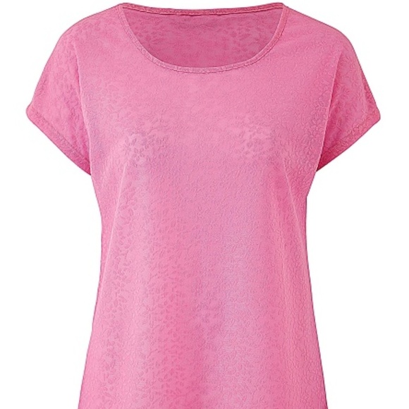 SIMPLY BE. ANTHOLOGY JERSEY JACQUARD TOP - SUGAR PINK SIZE 16W (NEW WITH TAGS) - Picture 1 of 5